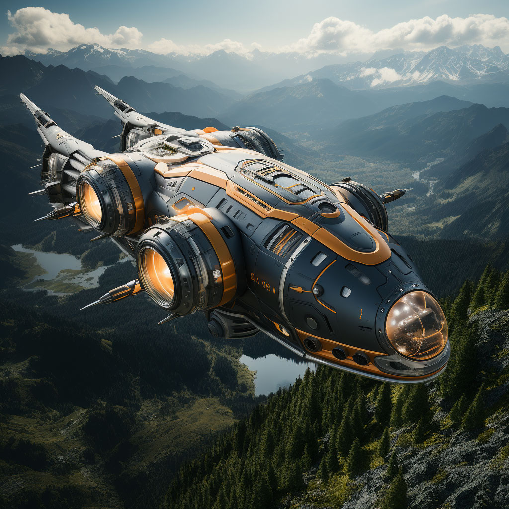 a-high-tech-ship-flying-on-the-mountains